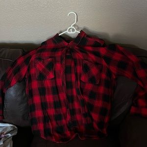 Buffalo plaid light flannel shirt